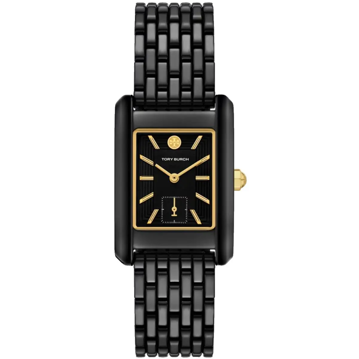 Michael Kors Tory Burch Eleanor TBW1087 Black Dial Black Ceramic Bracelet 31MM Womens Watch