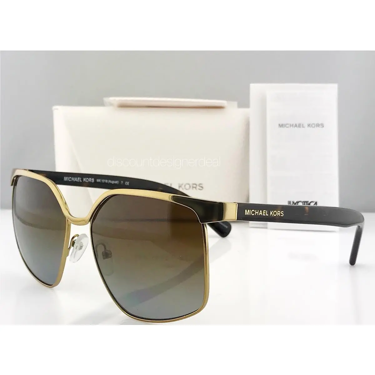 Michael Kors MK1018 1145T5 August Sunglasses Polarized Brown Gradient 3P