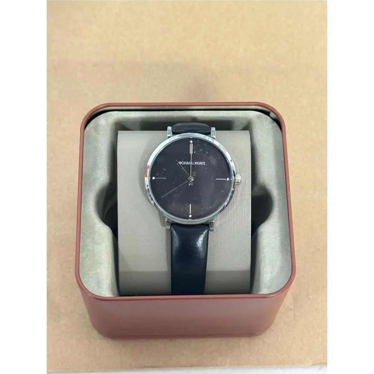 Michael Kors Jayne MK7104 Black Leather 38mm Ladies Watch