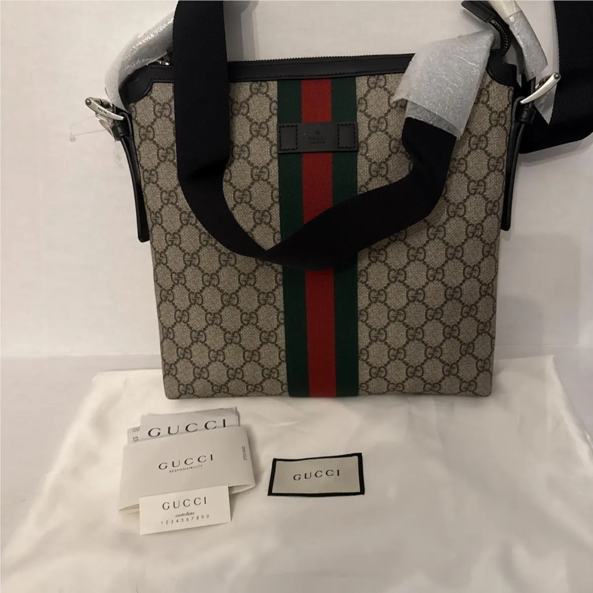 GG Supreme Monogram Messenger Bag by Gucci