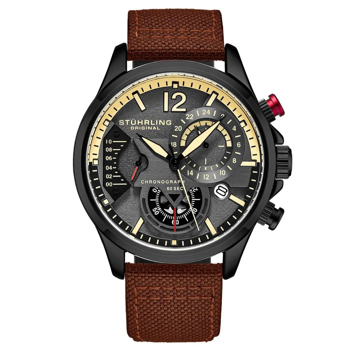 Stuhrling Cordura 4029 Quartz 45mm Aviator 45mm Quartz Wristwatch 4029.4