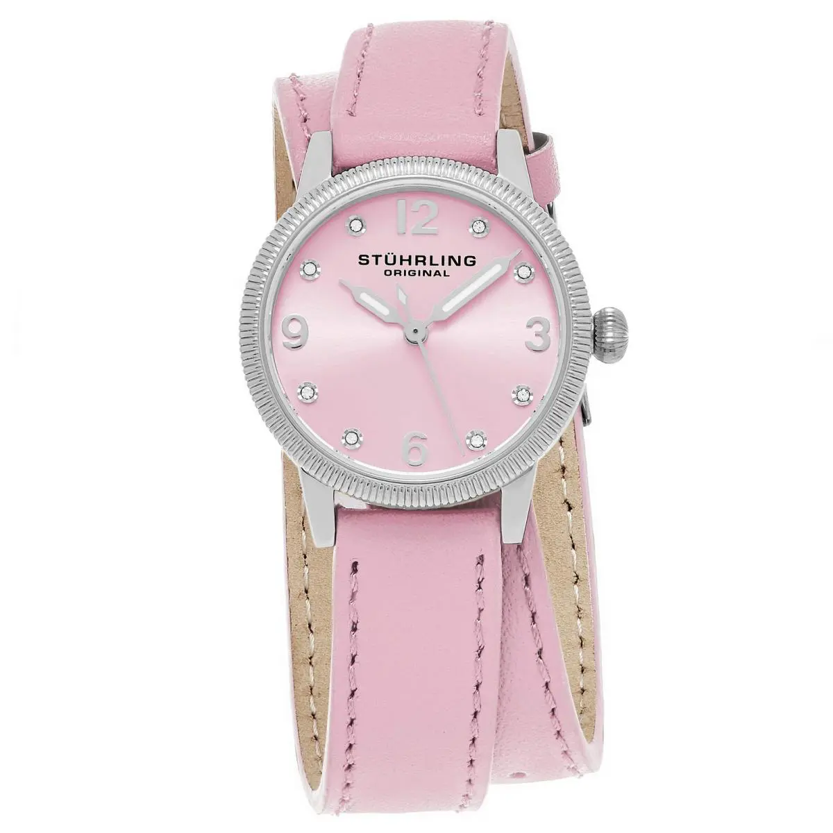 Stuhrling Vogue Pink/leather Pink Dial Wristwatch 646.01 - Dial: Other