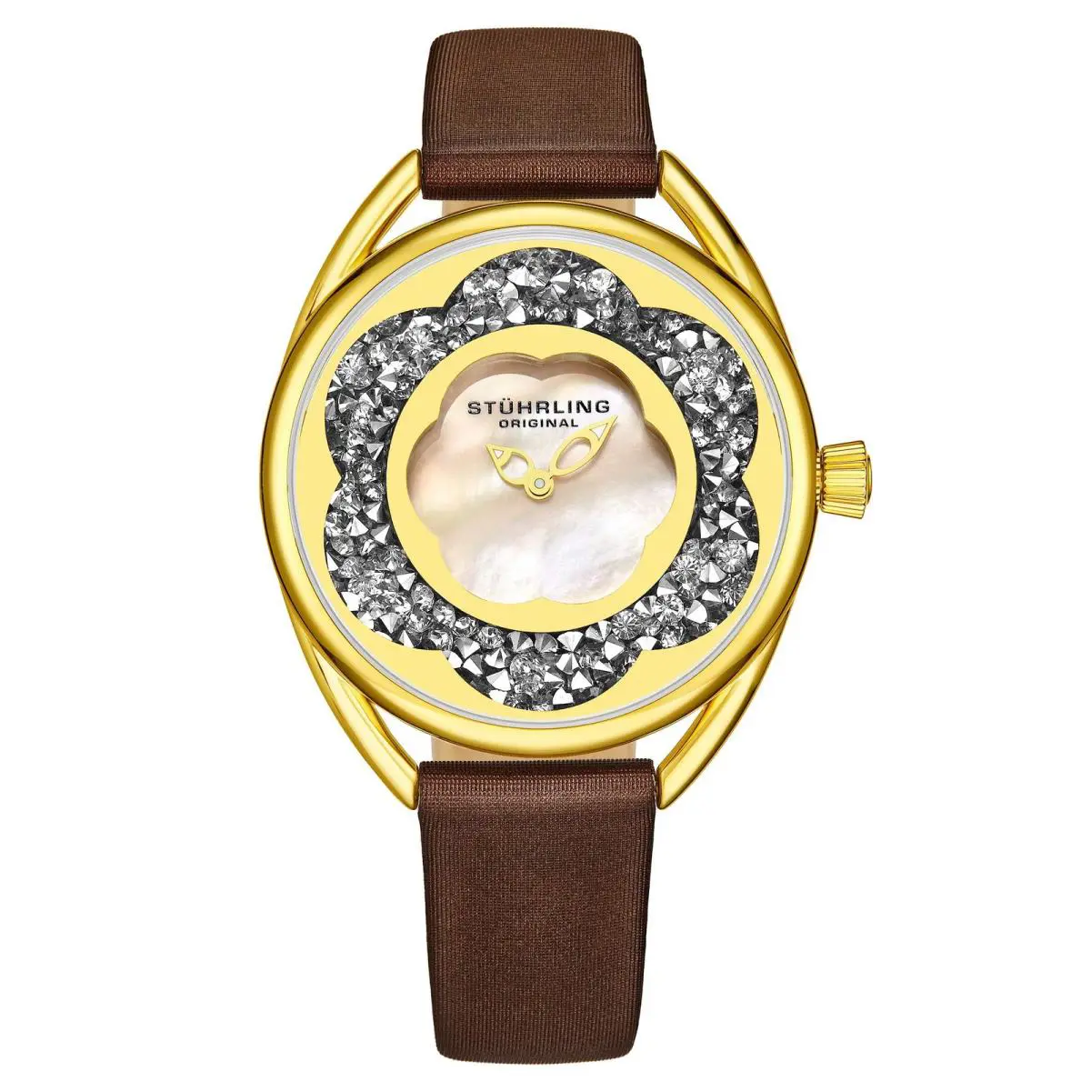 Stuhrling Symphony Brown Leather Silver Dial Wristwatch 995.04