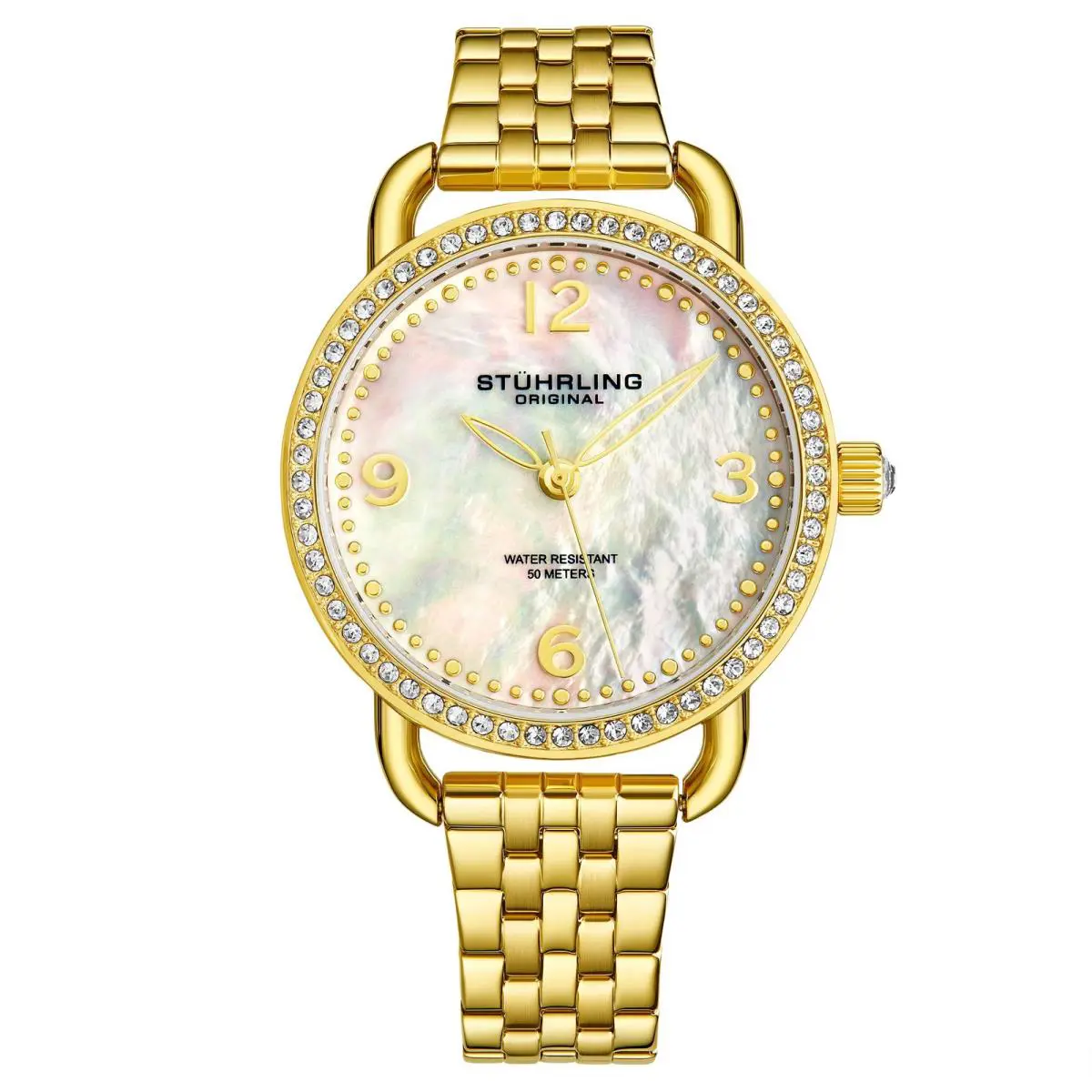 Stuhrling Symphony-3955.4 Gold Stainless Steel Silver Dial Wristwatch 3955.4