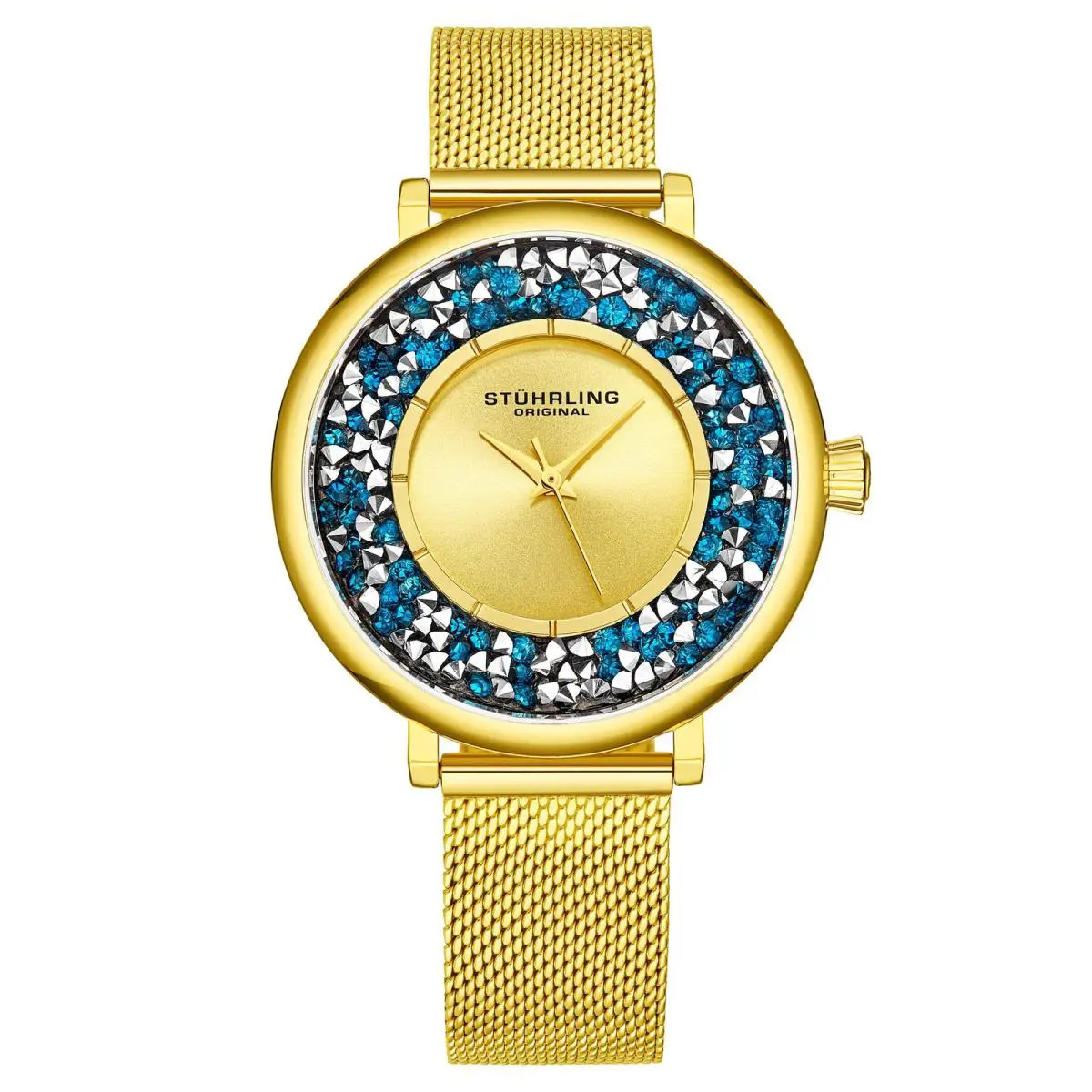 Stuhrling Symphony-793a.04 Gold Stainless Steel Gold Dial Wristwatch 793A.04