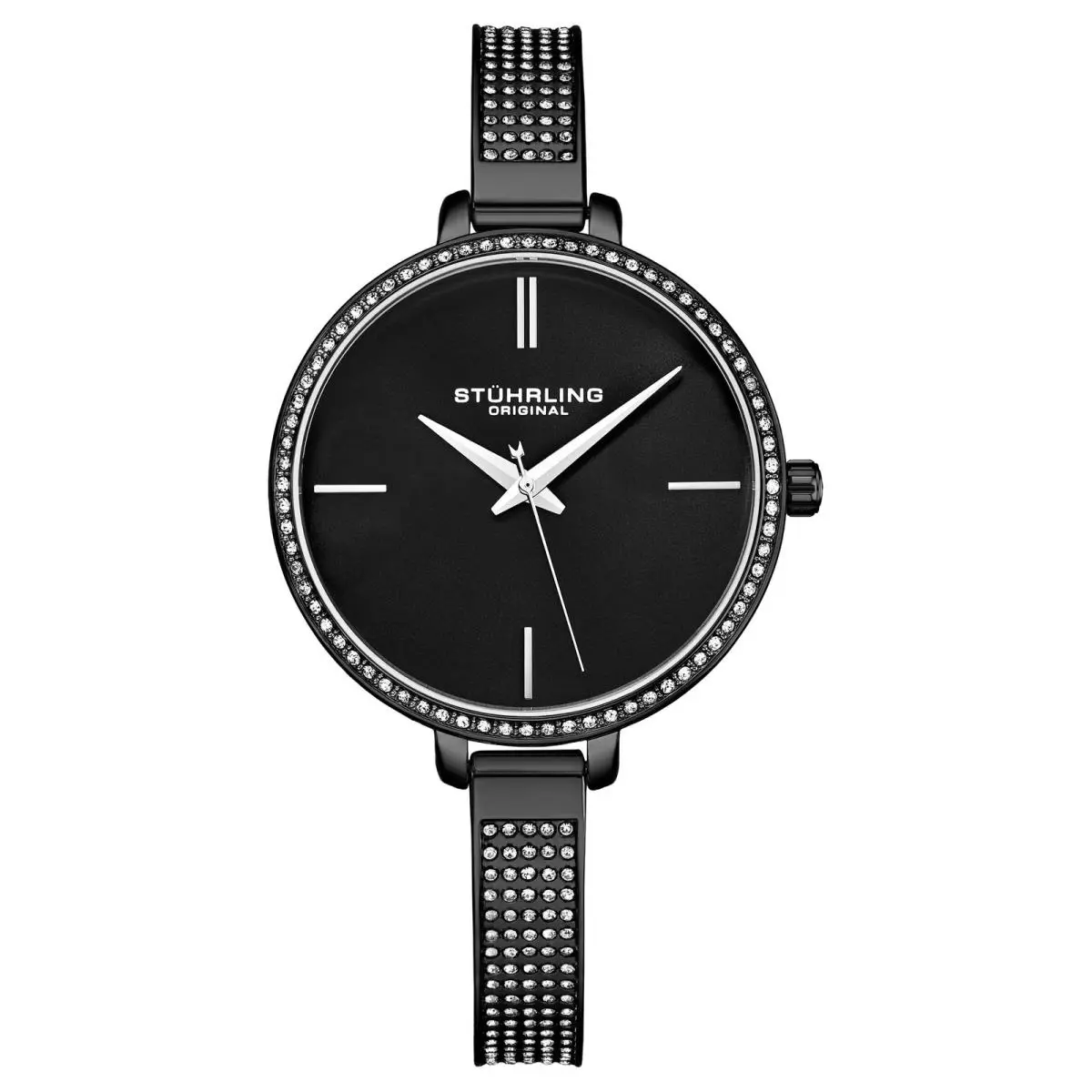 Stuhrling Pentai Quartz Fashion Black/stainless Black Dial Wristwatch 3949.4 by Stührling