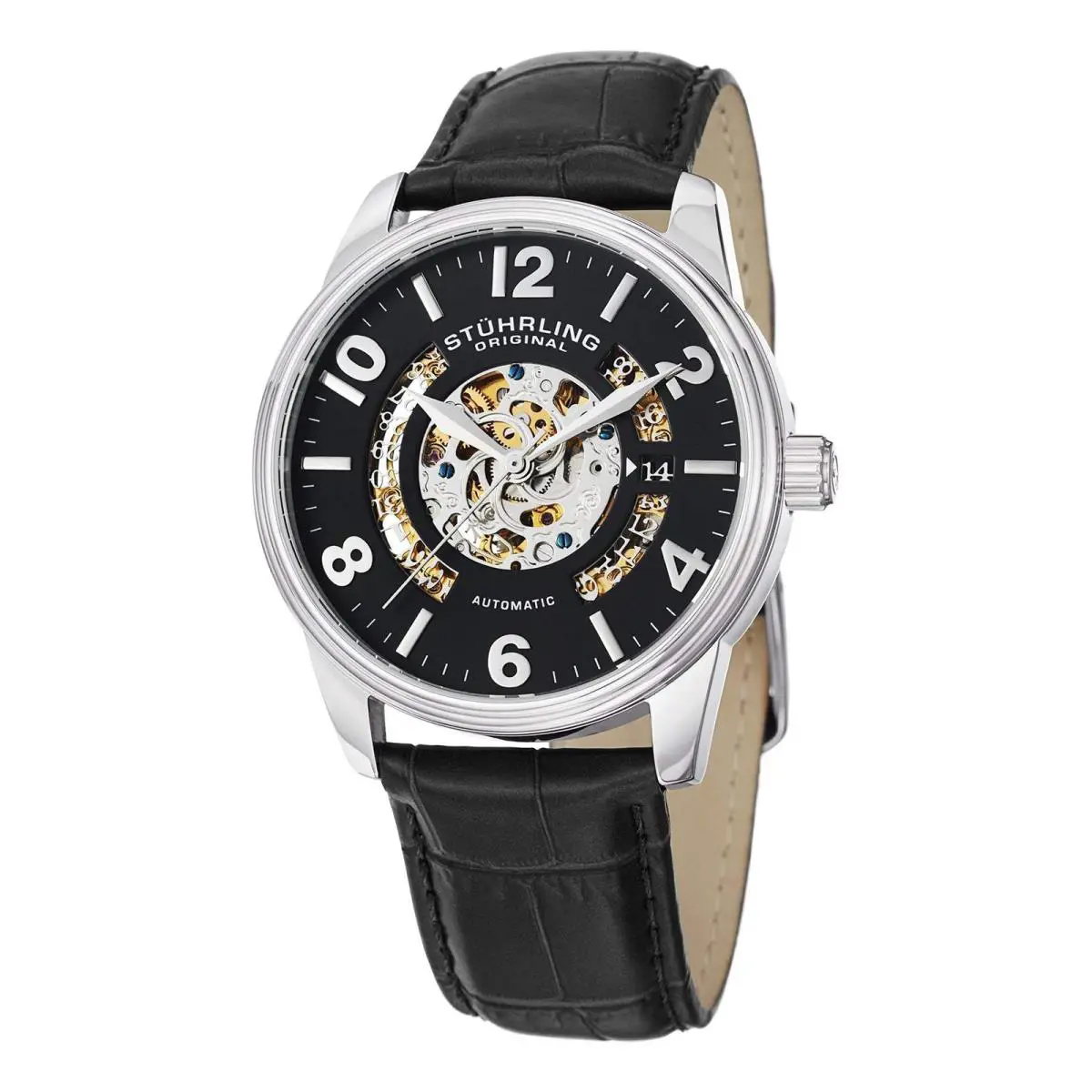 Stuhrling Legacy Blk Black Dial Wristwatch 649.01