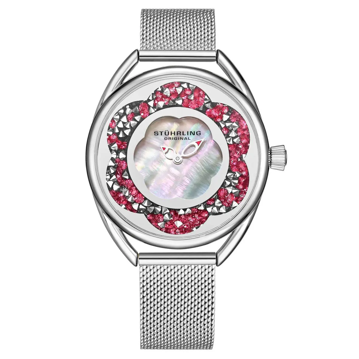 Stuhrling Lily Quartz Classic Pink/stainless White Dial Wristwatch 995M.01
