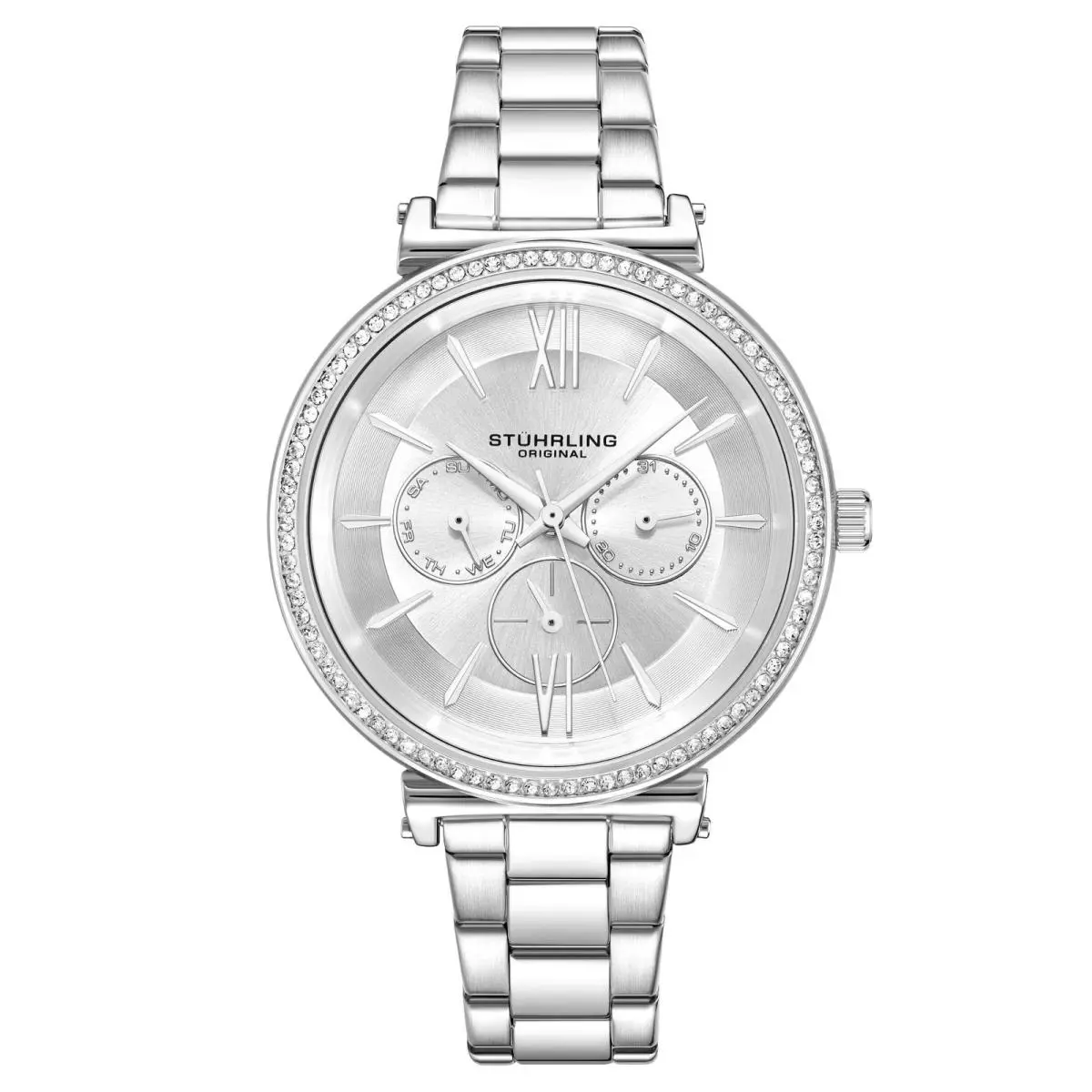 Stuhrling Aria Quartz Classic Silver/stainless Silver Dial Wristwatch 3908.2