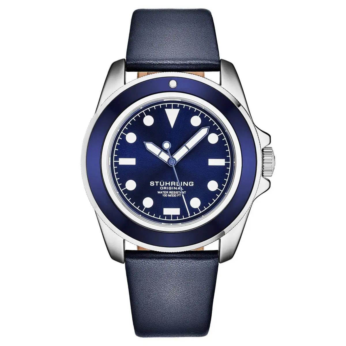 Stuhrling Aquadiver 4027 Blue Blue Dial Wristwatch 4027.2 - Dial: Blue, Band: Blue