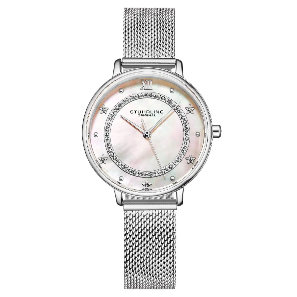 Stuhrling Charm Quartz Fashion Silver/stainless Silver Dial Wristwatch 3993.1