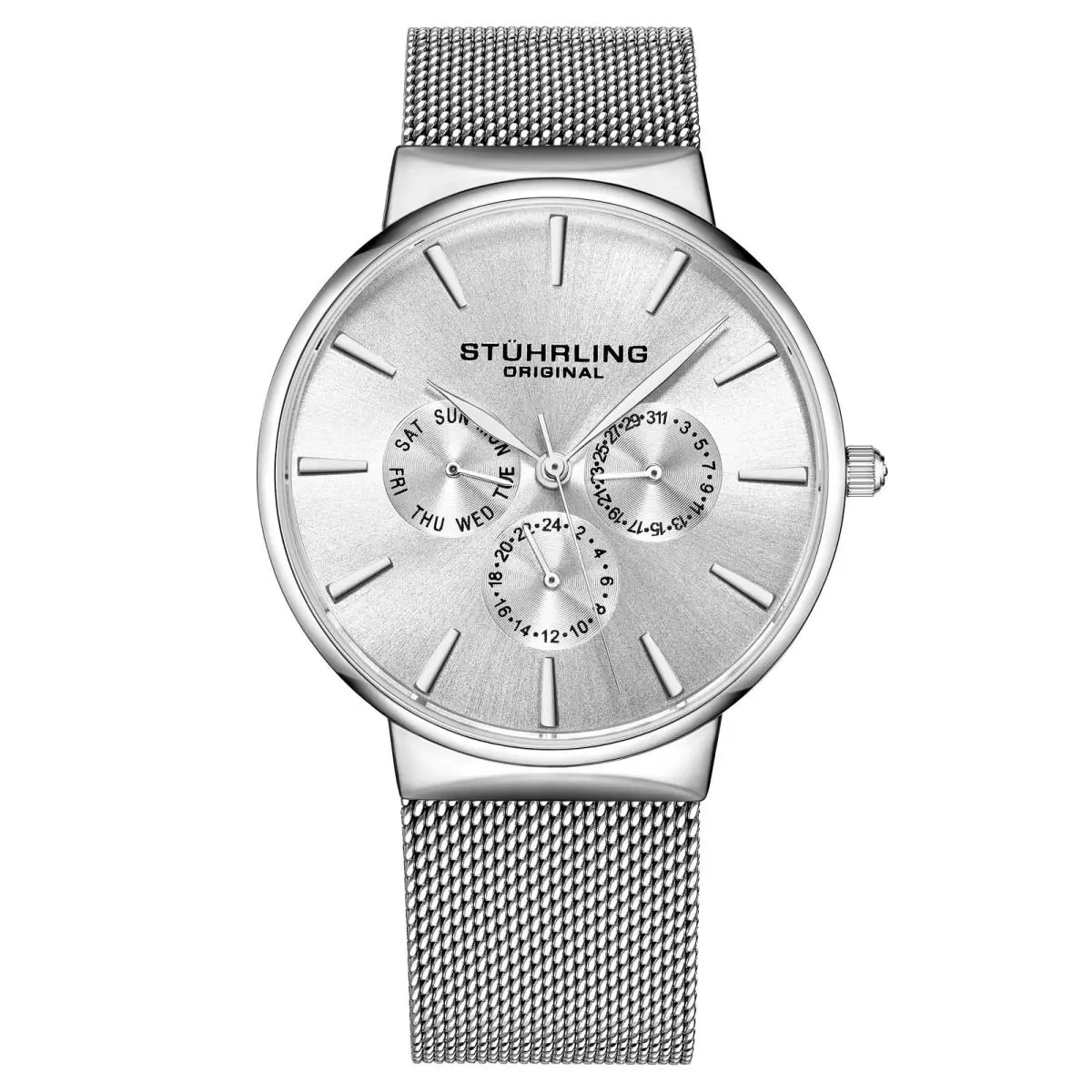Stuhrling Monaco Silver/stainless Steel/silver Dial/silver Case Silver Dial Wristwatch 3