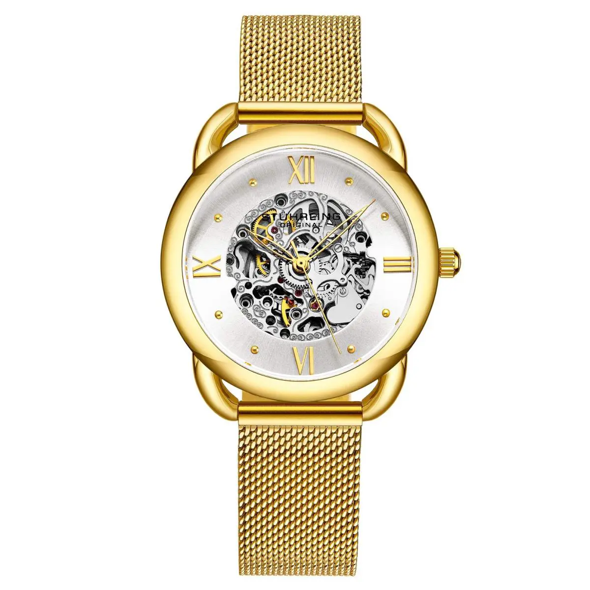 Stuhrling Legacy Gold Stainless Steel Silver Dial Wristwatch 3990M.2