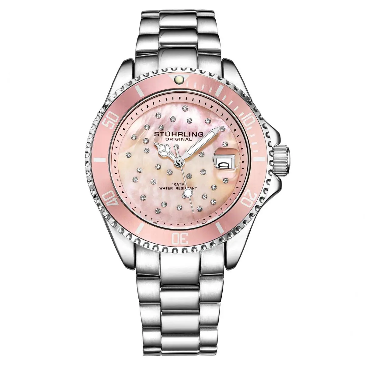Stuhrling Starsea Quartz Fashion Pink/stainless | Pink Dial Starsea Quartz Fashion Pink/stainless Pink Dial Wristwatch 3977.4