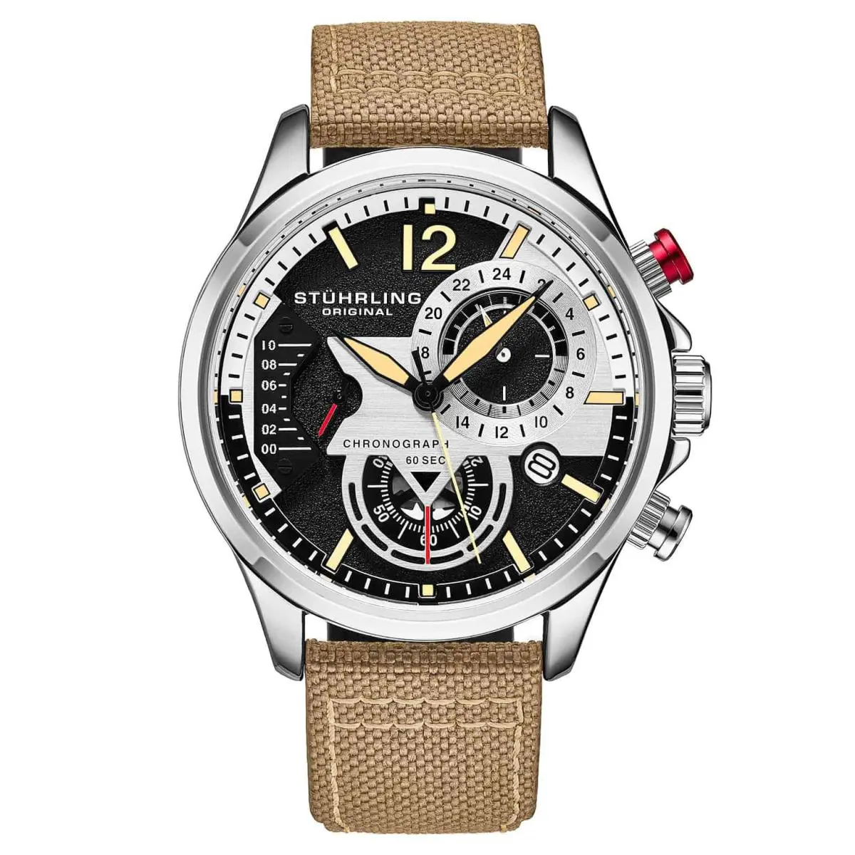 Stuhrling Cordura 4029 Quartz 45mm Aviator 45mm Quartz Wristwatch 4029.1