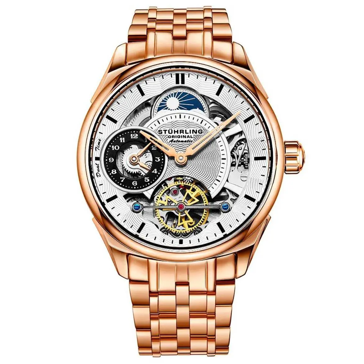 Stuhrling Legacy Silver Dial/ Rose Stainless Steel Silver Dial Wristwatch 943B.02