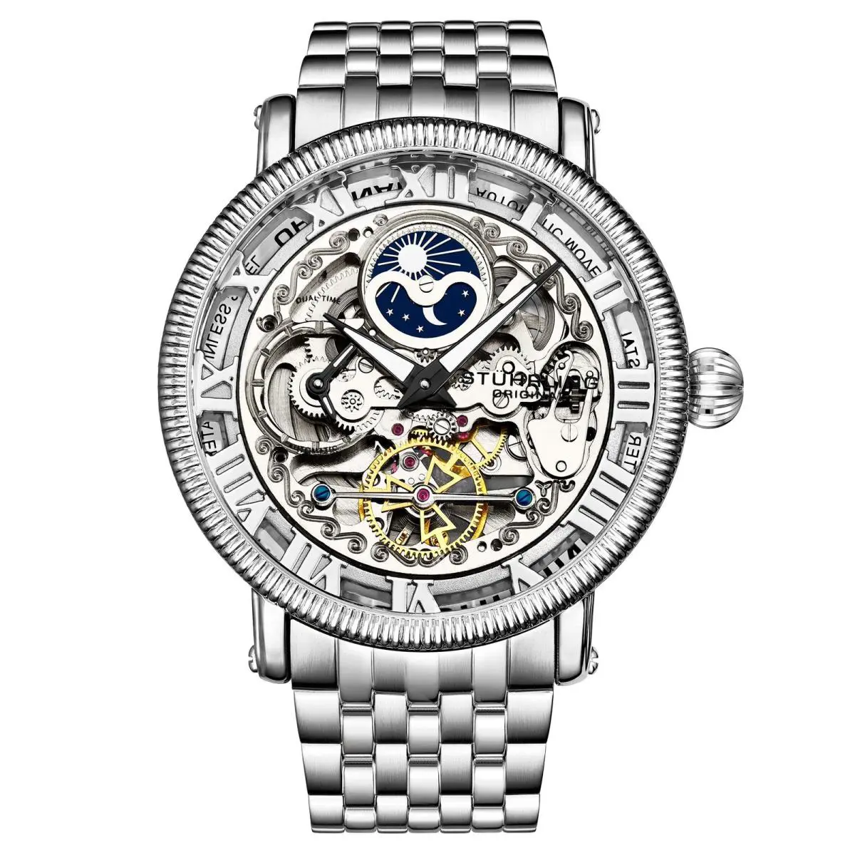 Stuhrling Special Reserve Automatic 48mm Skeleton Silver Silver/stainless Steel Silver D
