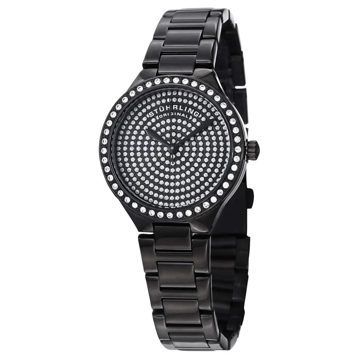 Stuhrling Symphony-683.02 Black Stainless Steel Black Dial Wristwatch 683.02