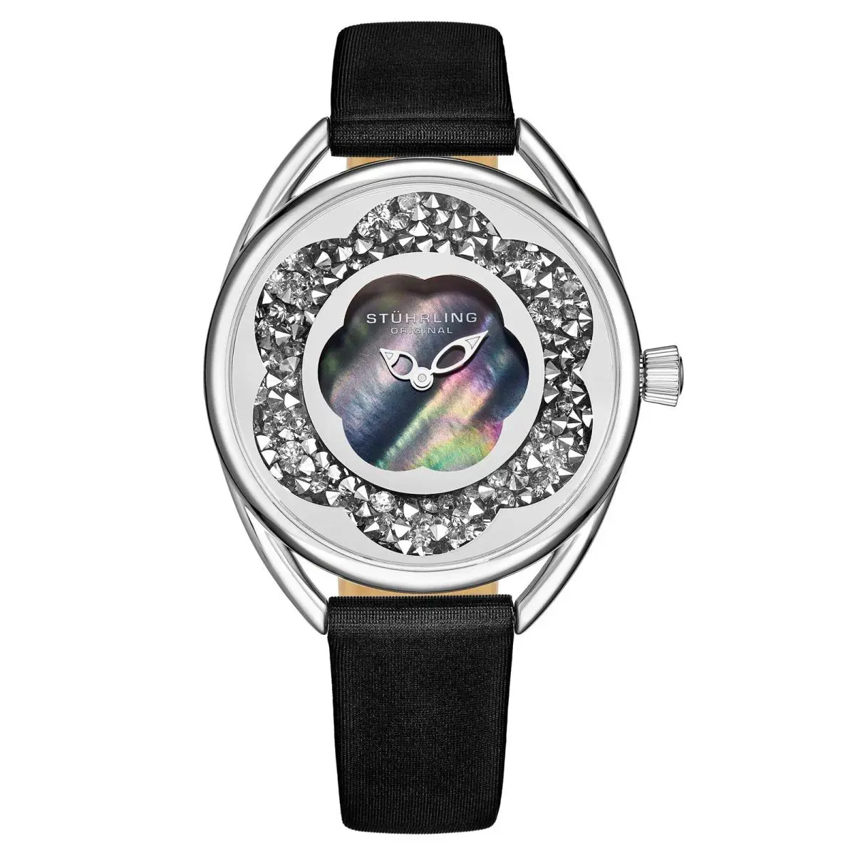 Stuhrling Symphony-995.02 Black Leather Blue Dial Wristwatch 995.02 - Dial: Blue, Band: Black