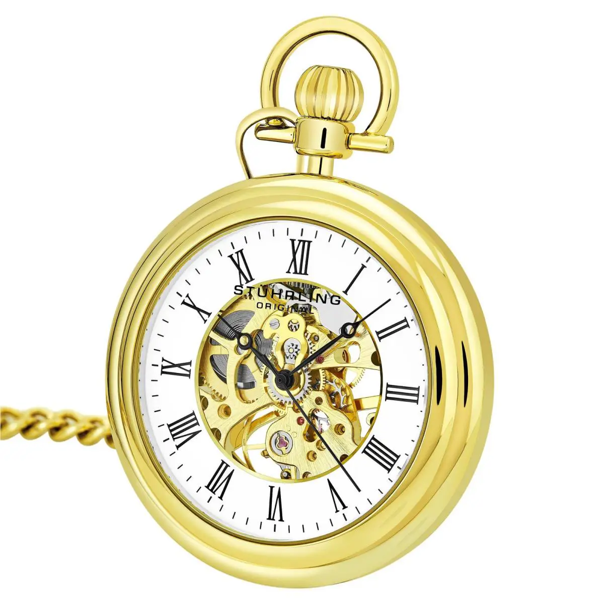 Stuhrling Legacy 6053 Gold Gold/stainless Steel White Dial Wristwatch 6053.33333 - Dial: White, Band: Gold