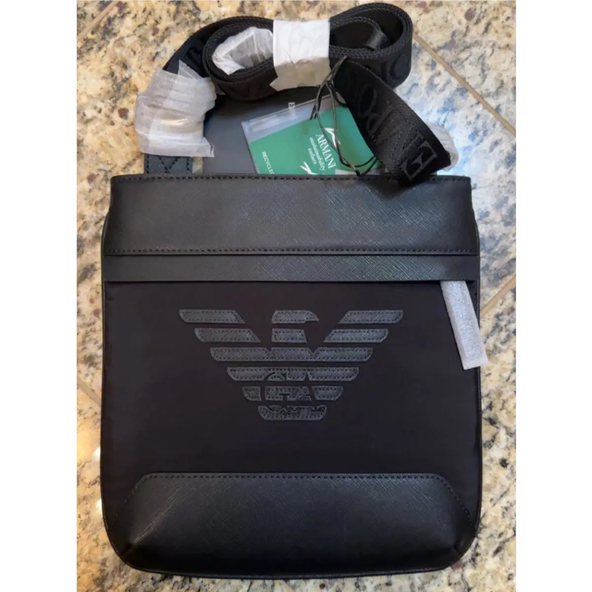 Emporio Armani Borsa Messenger Bag Travel Shoulder Bag Black