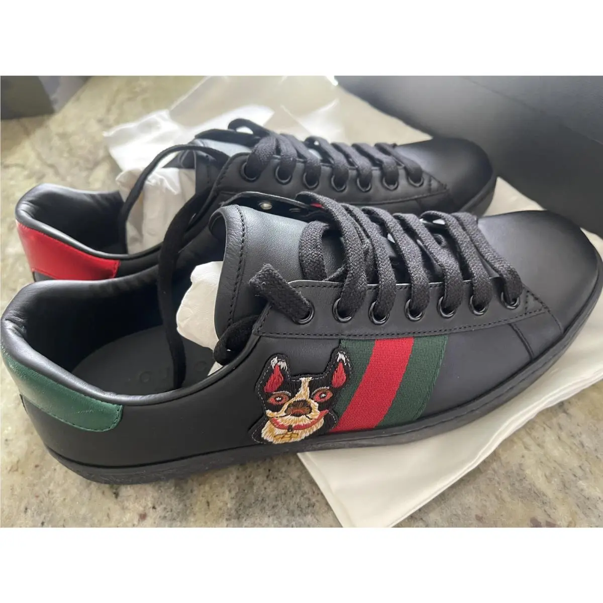 Neu Gucci Herren Sneakers Leder -501907-Gr-UK-7 1/2/ EU-41.5 / US-8.5