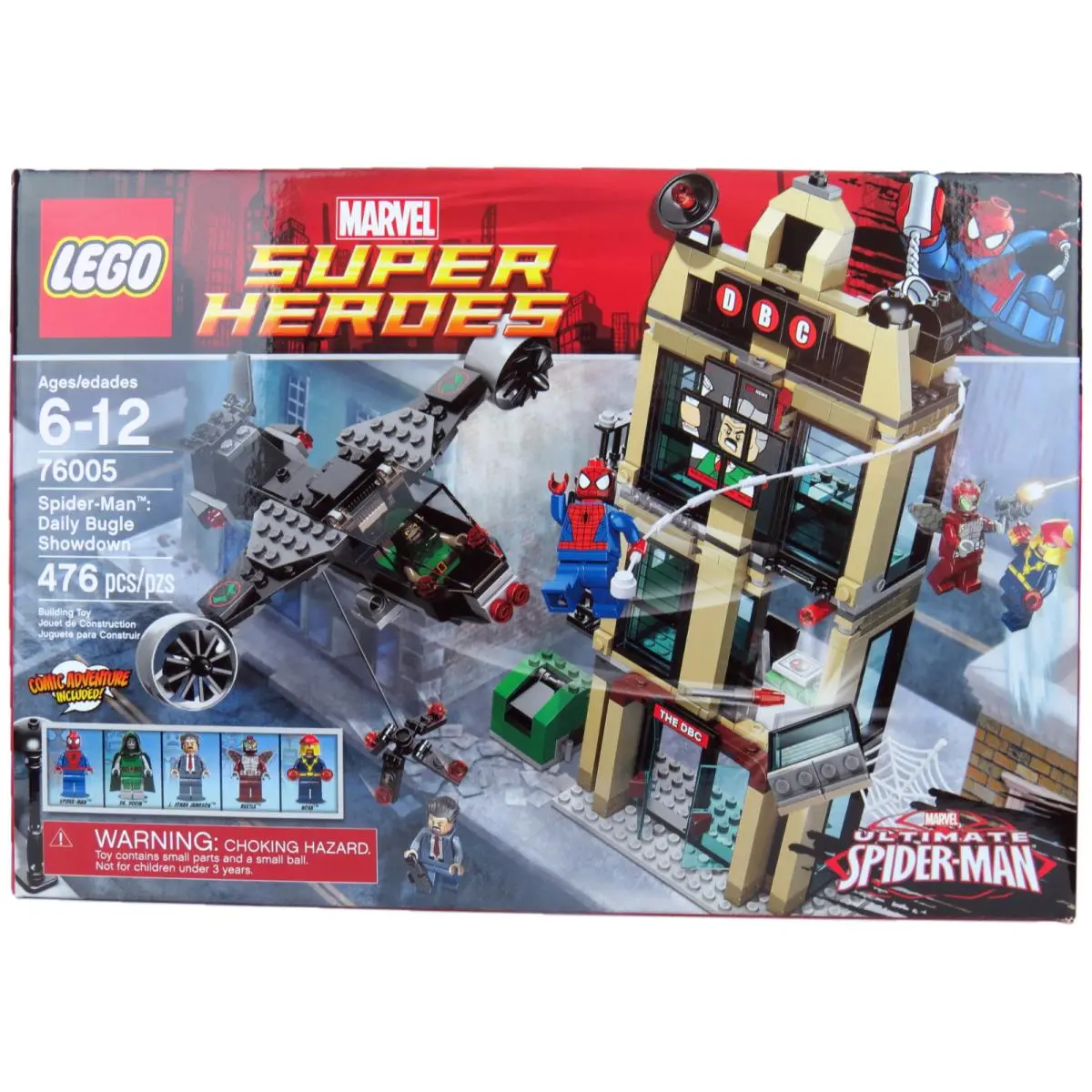 Lego 76005 Ultimate Spider-man: Daily Bugle Showdown 476 Pcs 5 Minifig`s Bnisb