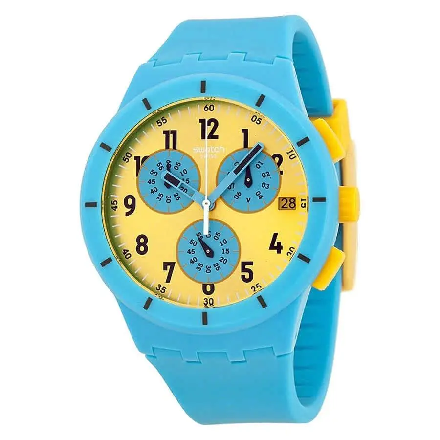 SUSS400 Maresoli Yellow Dial 50.10 mm x 42 mm Men`s Watch by Swatch