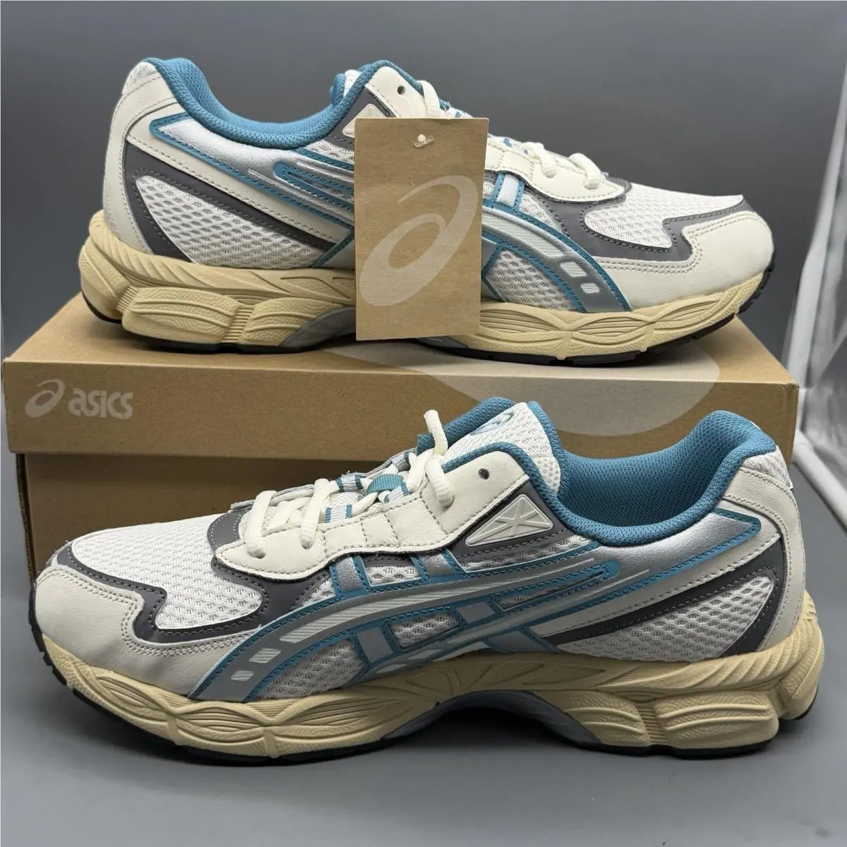 Asics shoes - ASICS Gel-NYC 2055 - 1203A542-106 - Cream/Blue Teal (UPC: 0197298913072) 1