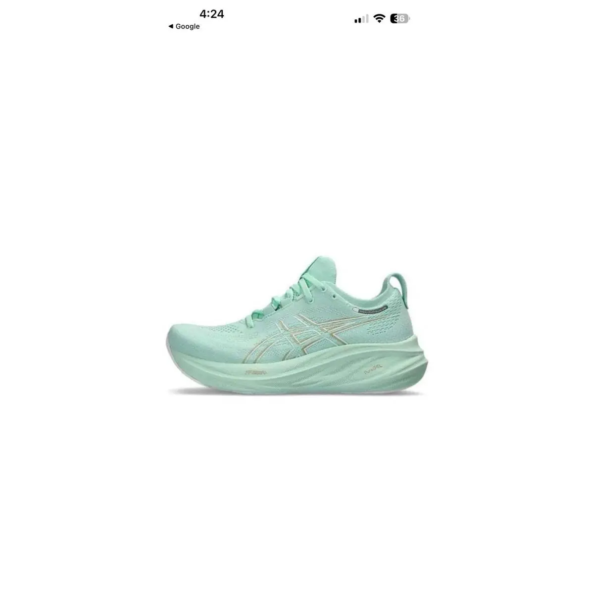 Asics shoes - ASICS Wmns Gel Nimbus 26 - 1012B601-300 - Mint Tint/Pale Mint 5