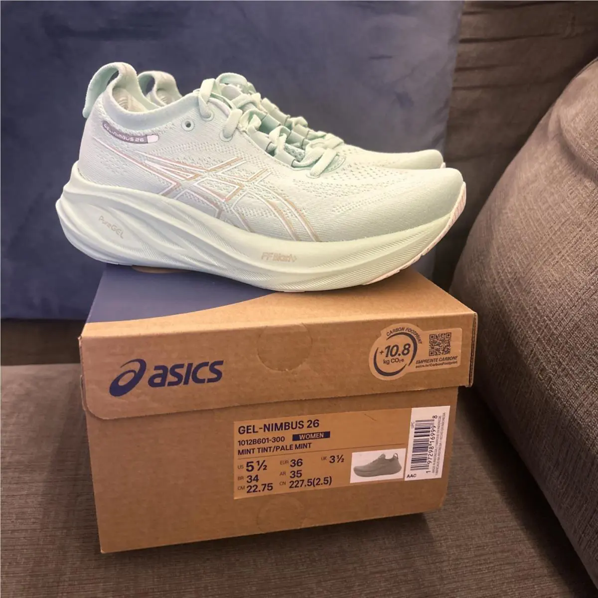 Asics shoes - ASICS GEL-Nimbus 26 - 1012B601-300 - Green (UPC: 0197298169998) 5