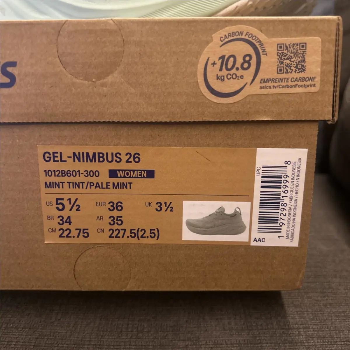 Asics shoes - ASICS GEL-Nimbus 26 - 1012B601-300 - Green (UPC: 0197298169998) 6