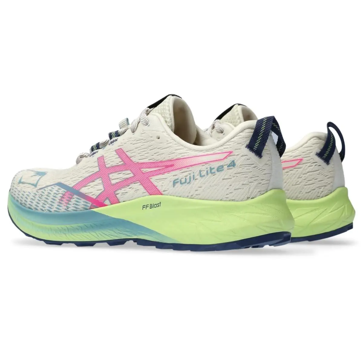 Asics Women`s Fuji Lite 4 Running Shoe Size 11 Birch/hot Pink - Pink