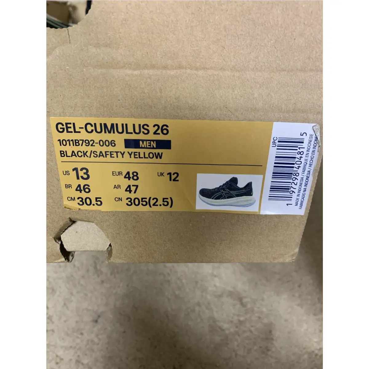 Asics shoes - ASICS GEL-Cumulus - 1011B792-006 - Black (UPC: 197298404761) 7