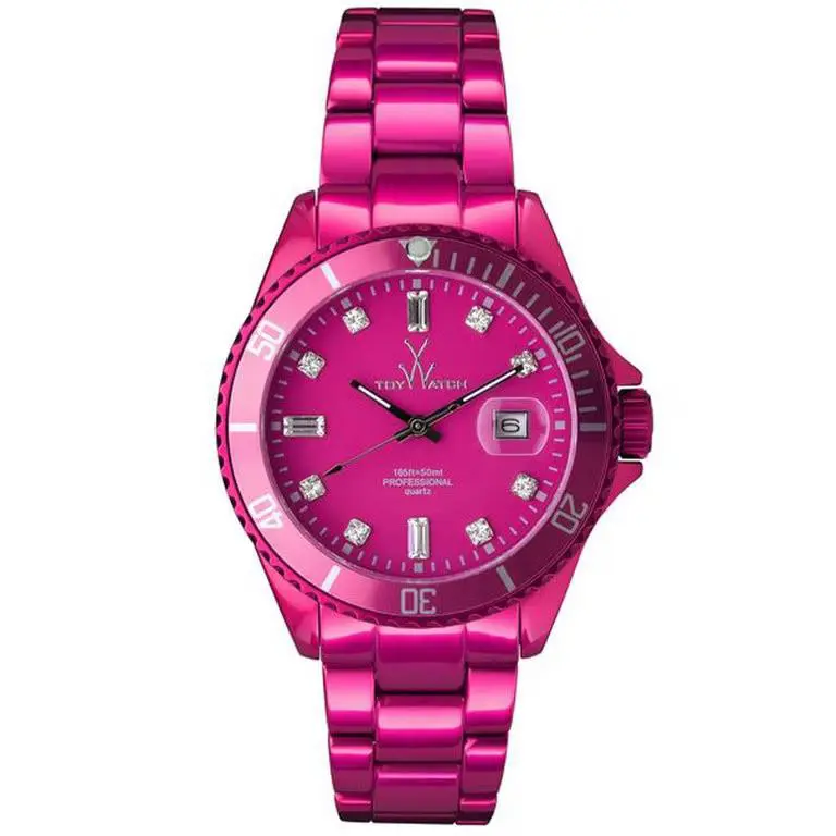 Toywatch Metallic Pink ME06PS 41mm Aluminum Analog Womens Fashion Quartz Watch by ToyWatch
