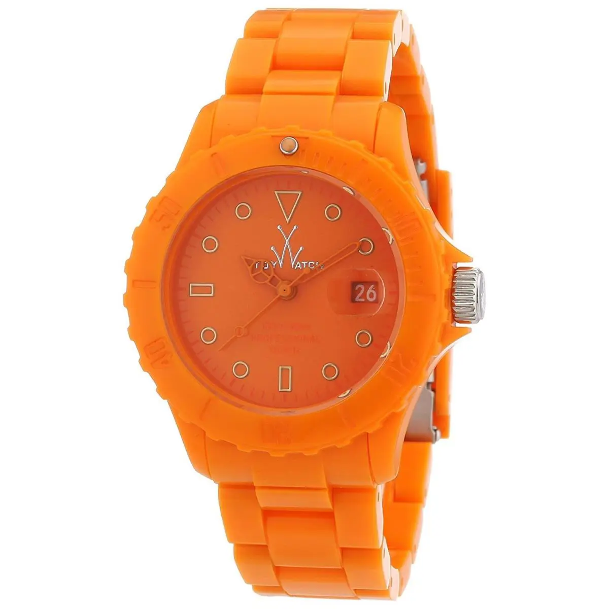 Toywatch MO06OR Metallic Orange Aluminum Bracelet Women s Fashion Quartz Watch by ToyWatch