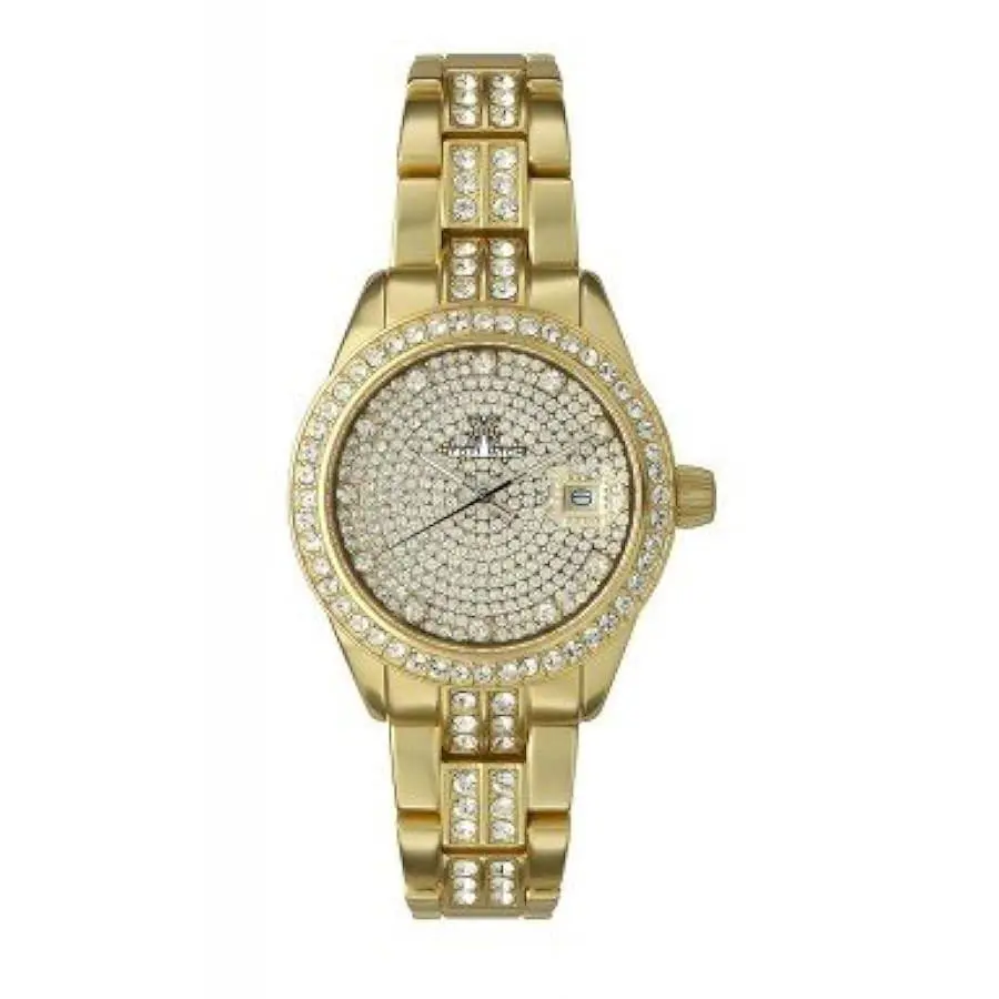 Toywatch ME29GD Metallic Gold Stones Aluminum Ladies Fashion Quartz Watch by ToyWatch