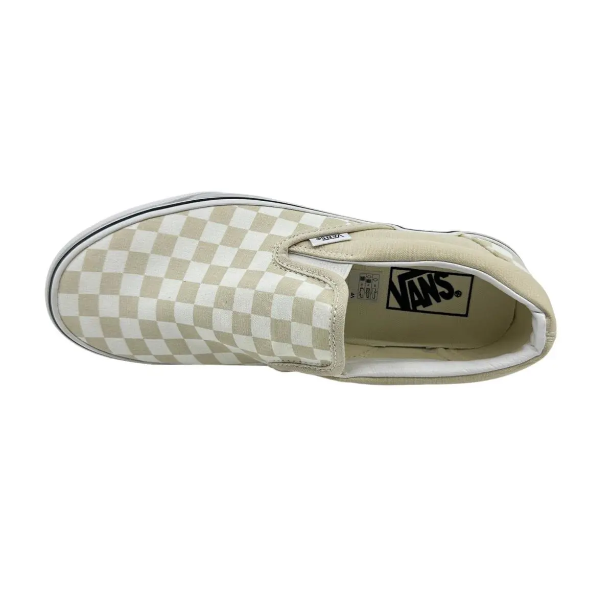 Vans shoes - VANS Classic Slip-On - Classic - VN000XG88MA - Beige, Manufacturer: (Checkerboard) Turtle Dove White (UPC: 192828916967) 2
