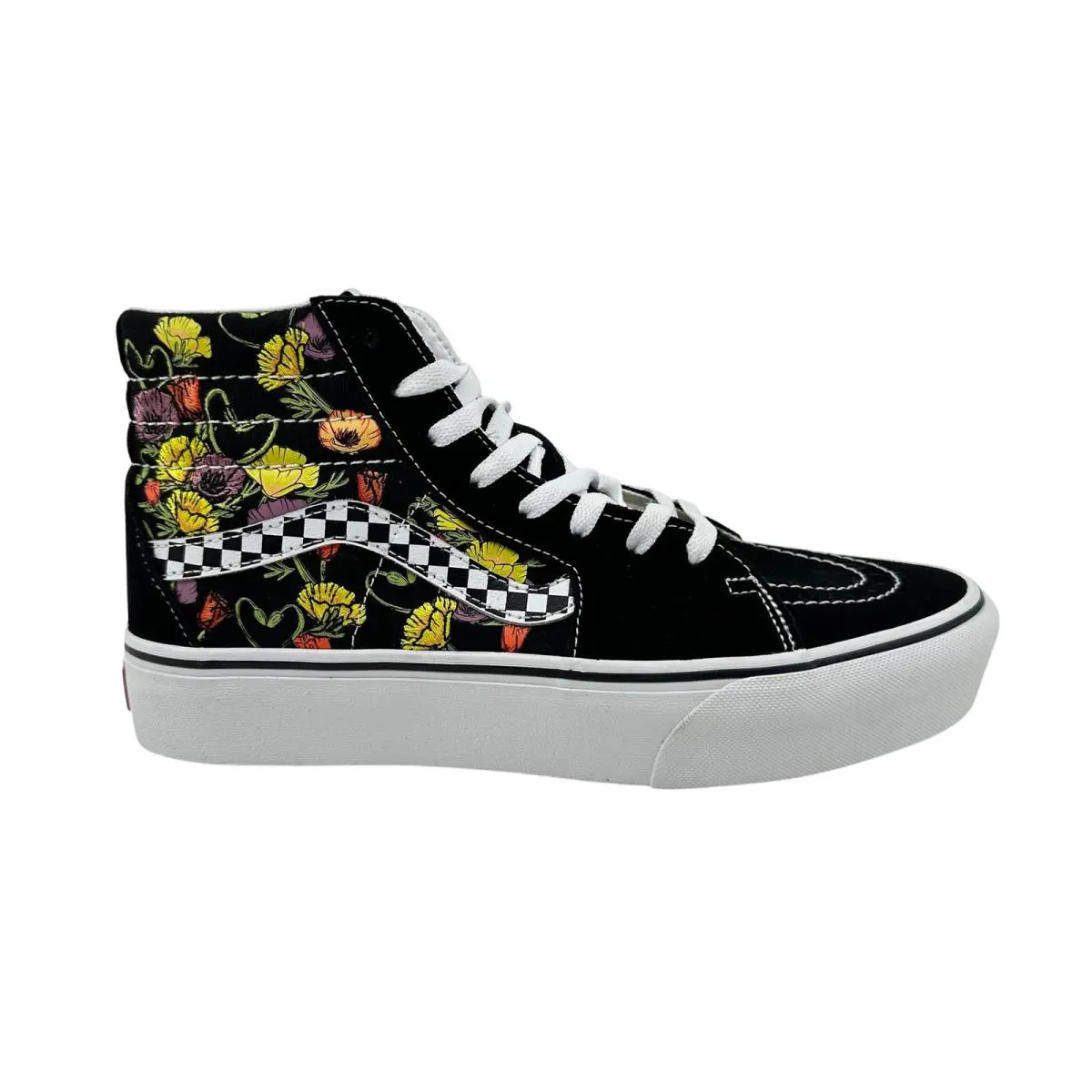 Vans Sk8 Hi Platform Poppy Checkerboard Black Womens Size 10 Athletic Sneaker - Black, Manufacturer: Poppy Checkerboard Black
