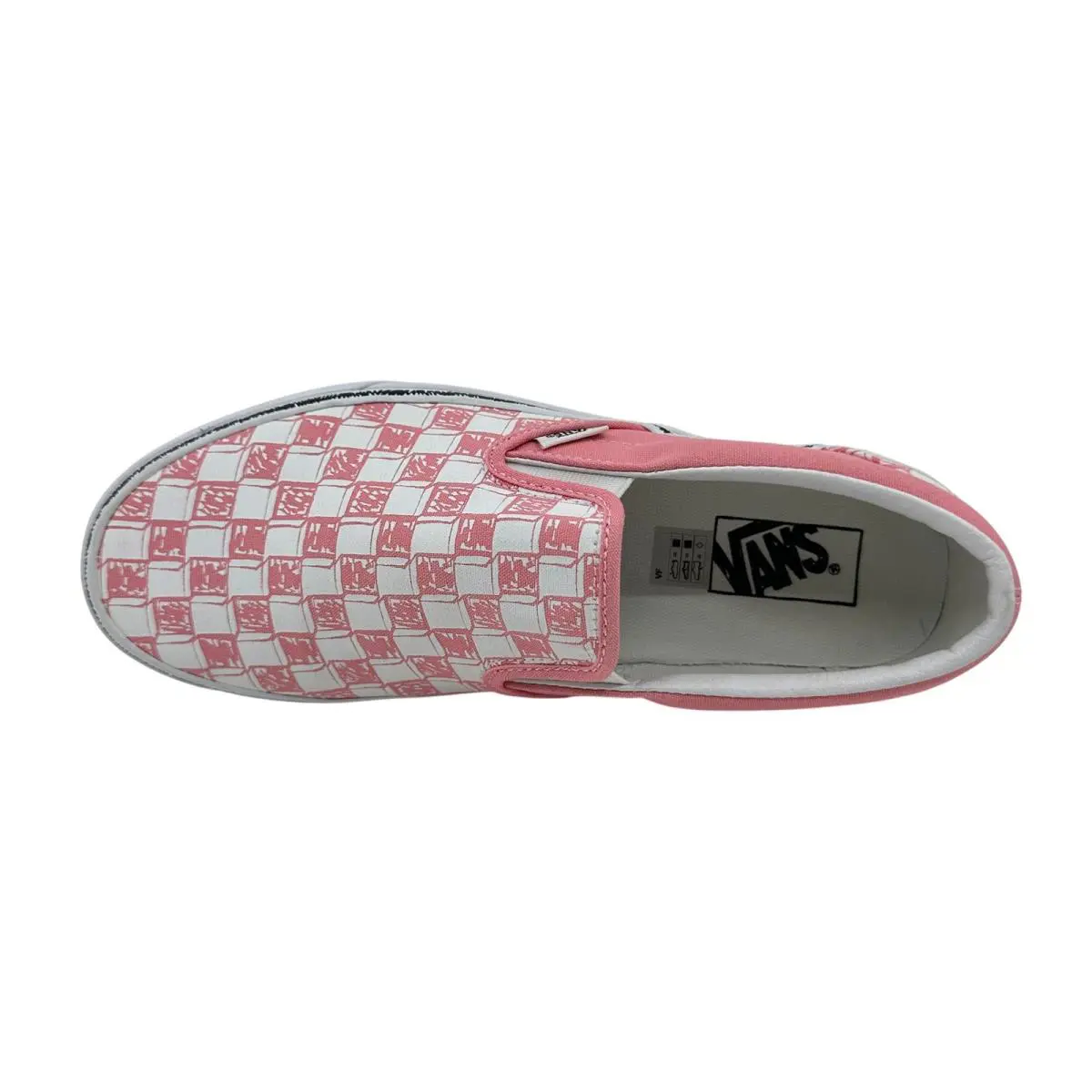 Vans shoes - VANS Classic Slip-On - Classic - VN0A5A082HF - Pink, Manufacturer: (Sketch Check) Pink White (UPC: 194902177592) 2