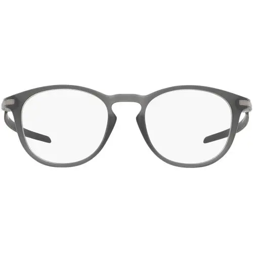 Oakley Frame 0Ox8149 Pitchman R Carbon Round Frames - Satin Grey Smoke / Clear - Satin Grey Smoke/Demo Lens, lens__map: Clear