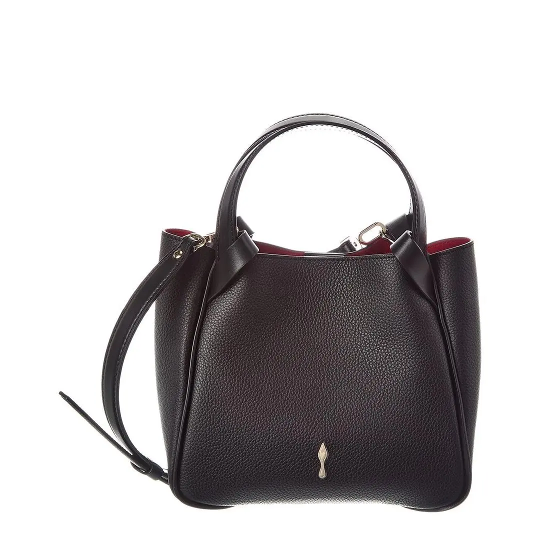 Mcm Christian Louboutin Betttina Mini Leather Tote Women`s Black - Handle/Strap: Silver, Hardware: Silver, Lining: Black
