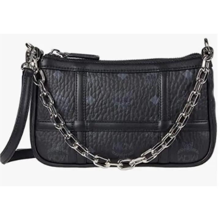 Mcm Delmy Visetos Shoulder Mini Black One Size MWSBAER01BK001 - Exterior: Black, Hardware: Silver