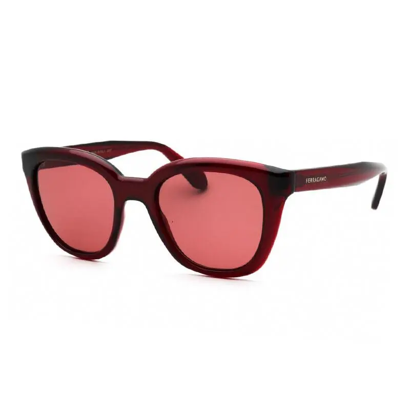 Salvatore Ferragamo SF2000S 616 Transparent Red/mauve 52-21-145 Sunglasses