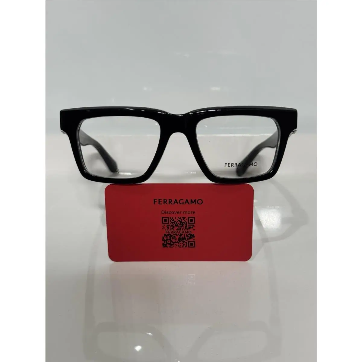 Salvatore Ferragamo SF2995 001 Chunky Black Square Acetate Eyeglasses 52mm
