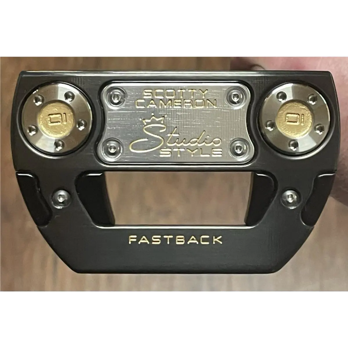 Scotty Cameron  - Studio Style Fastback - SCS - Xtreme Dark Finish - DLC - Gold, Lie Angle: Black 2
