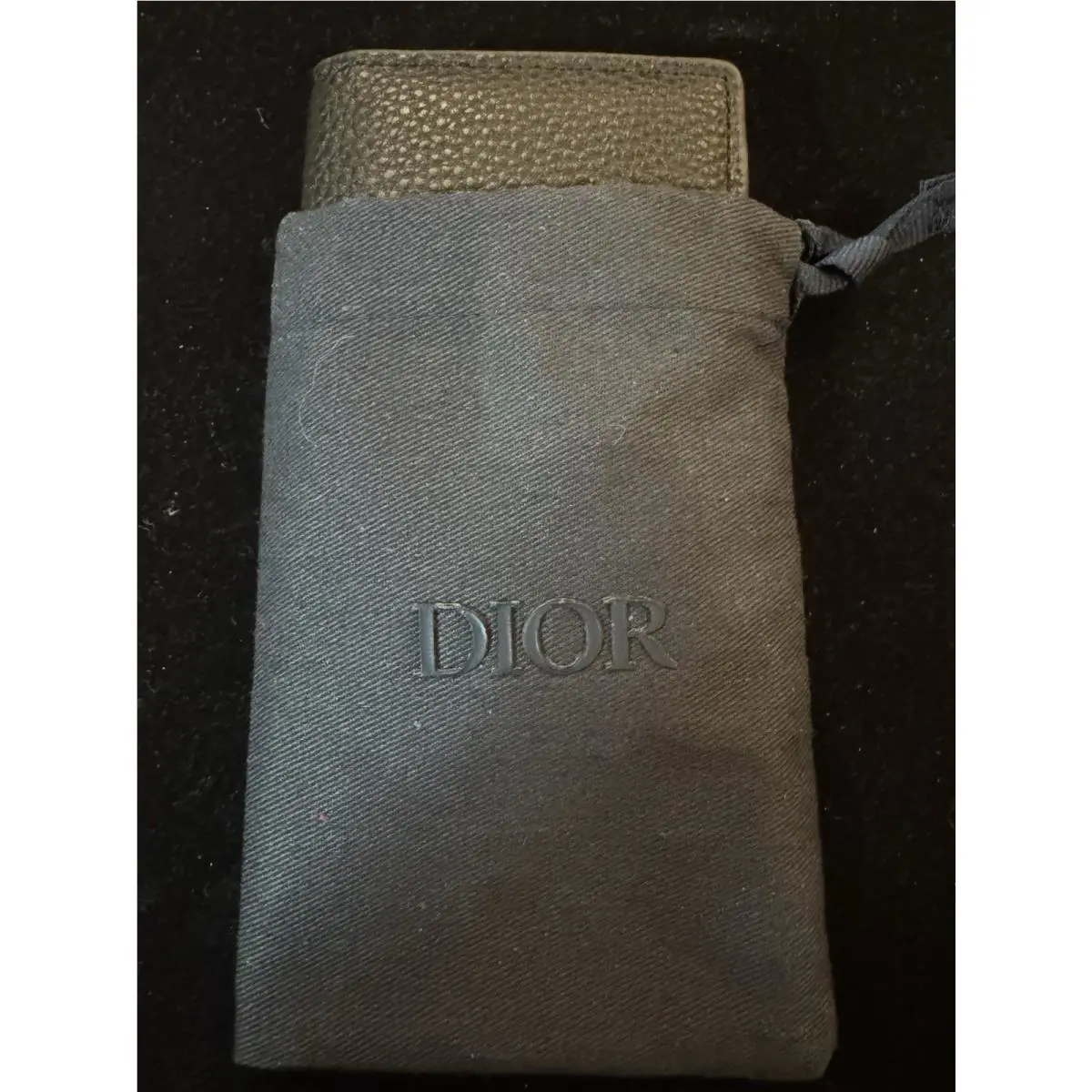 Christian Dior Black Bifold Card Holder Wallet