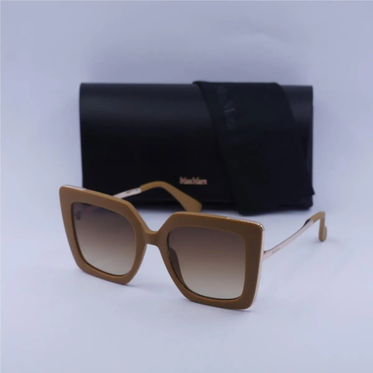 Max Mara MM0051 73F Matte Light Brown/shiny Rose Gold/brown Gradient