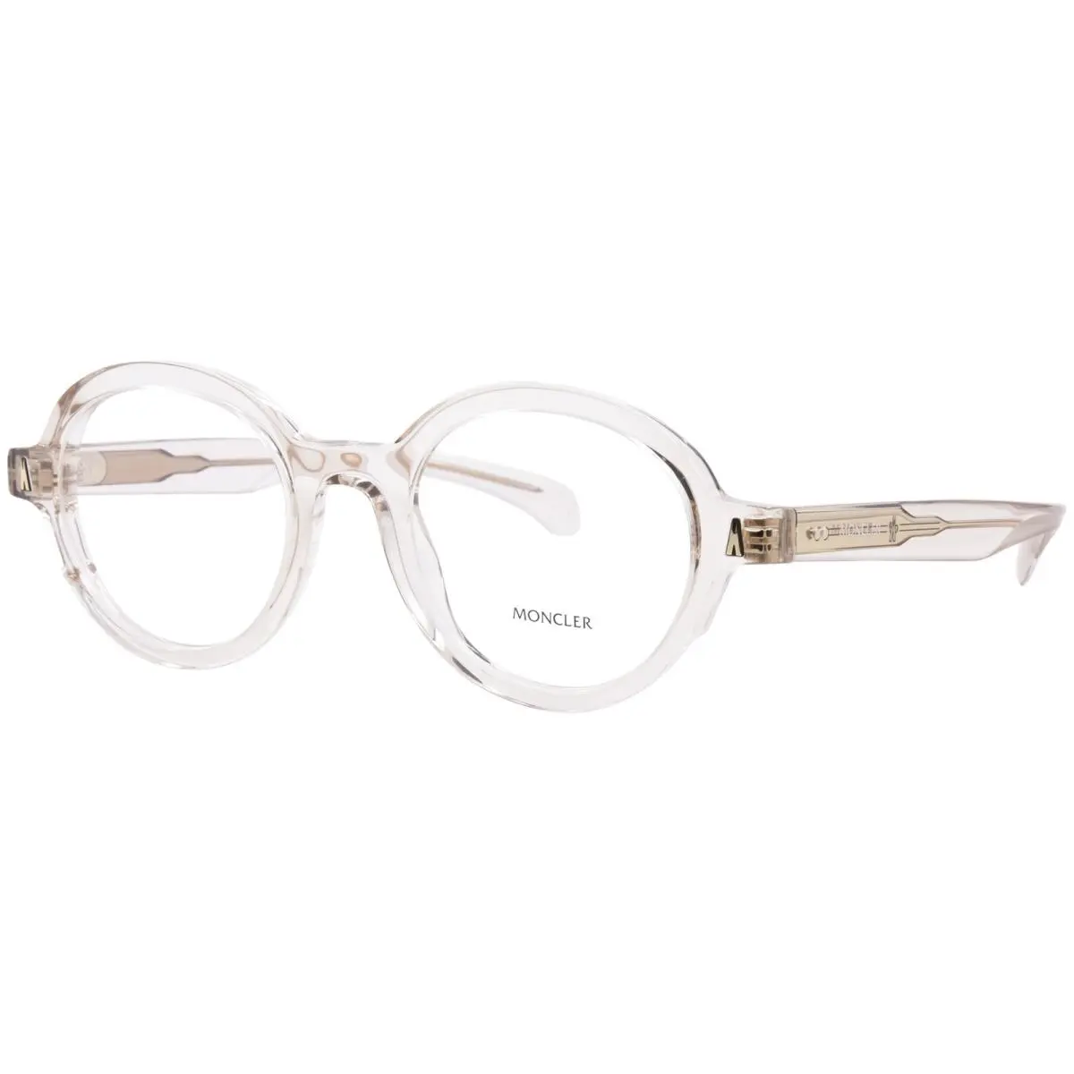 Moncler ME2005 3003 Eyeglasses Transparent Butter Full Rim Round Shape 49mm