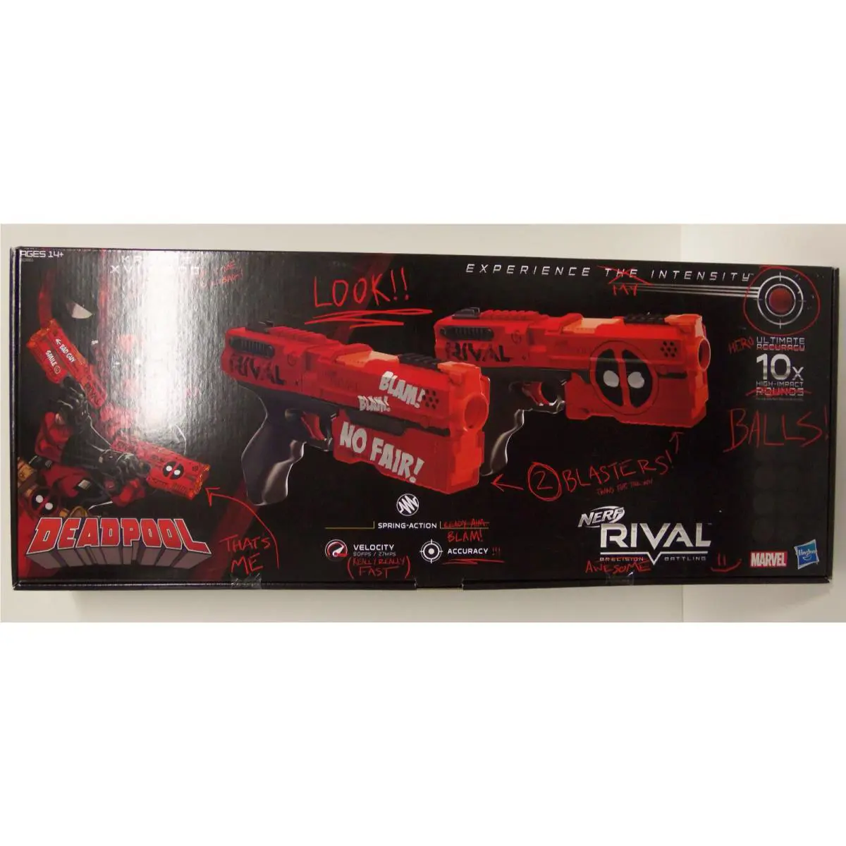 2017 Nerf Rival Deadpool Kronos XVIII-500 Dual Pack Pistol Set